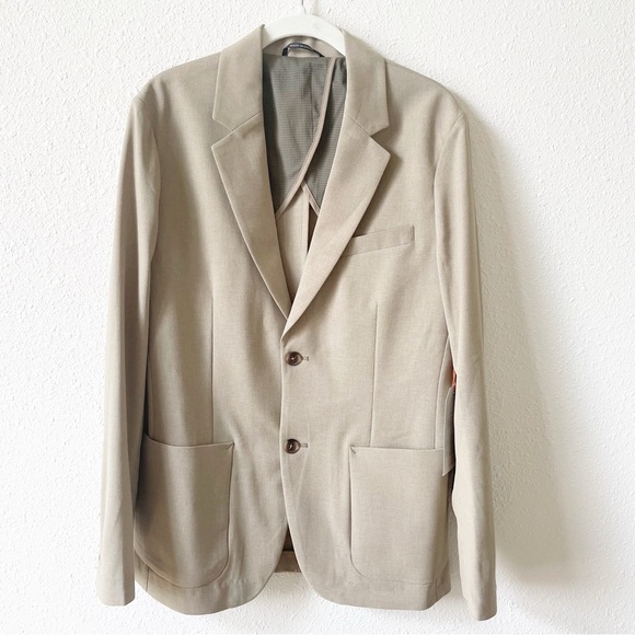 Bluffworks Hopsock Blazer Slim Fit Sandstone Size 38 Regular Neutral Office - Picture 1 of 10